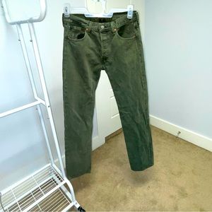 LEVIS 501 JEANS DARK GREEN